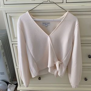 Madewell Texture and Thread cream wrap top